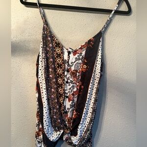 Daytrip Black and White Floral Camisole
